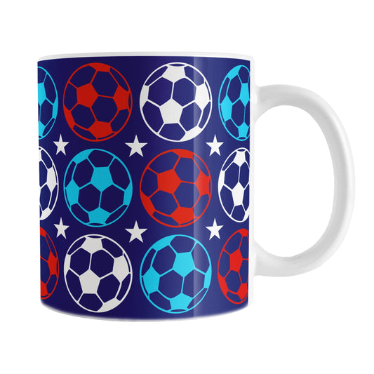 Patriotic Soccer Balls Mug at Amy's Coffee Mugs