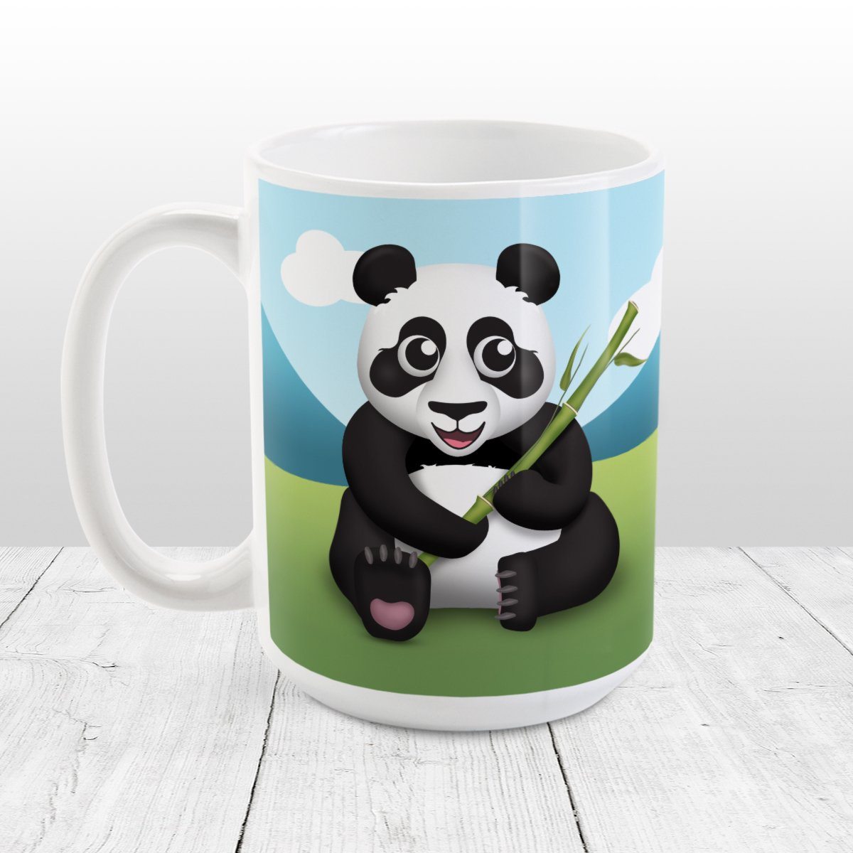Cute Panda with Bamboo - Panda Mug at Amy's Coffee Mugs