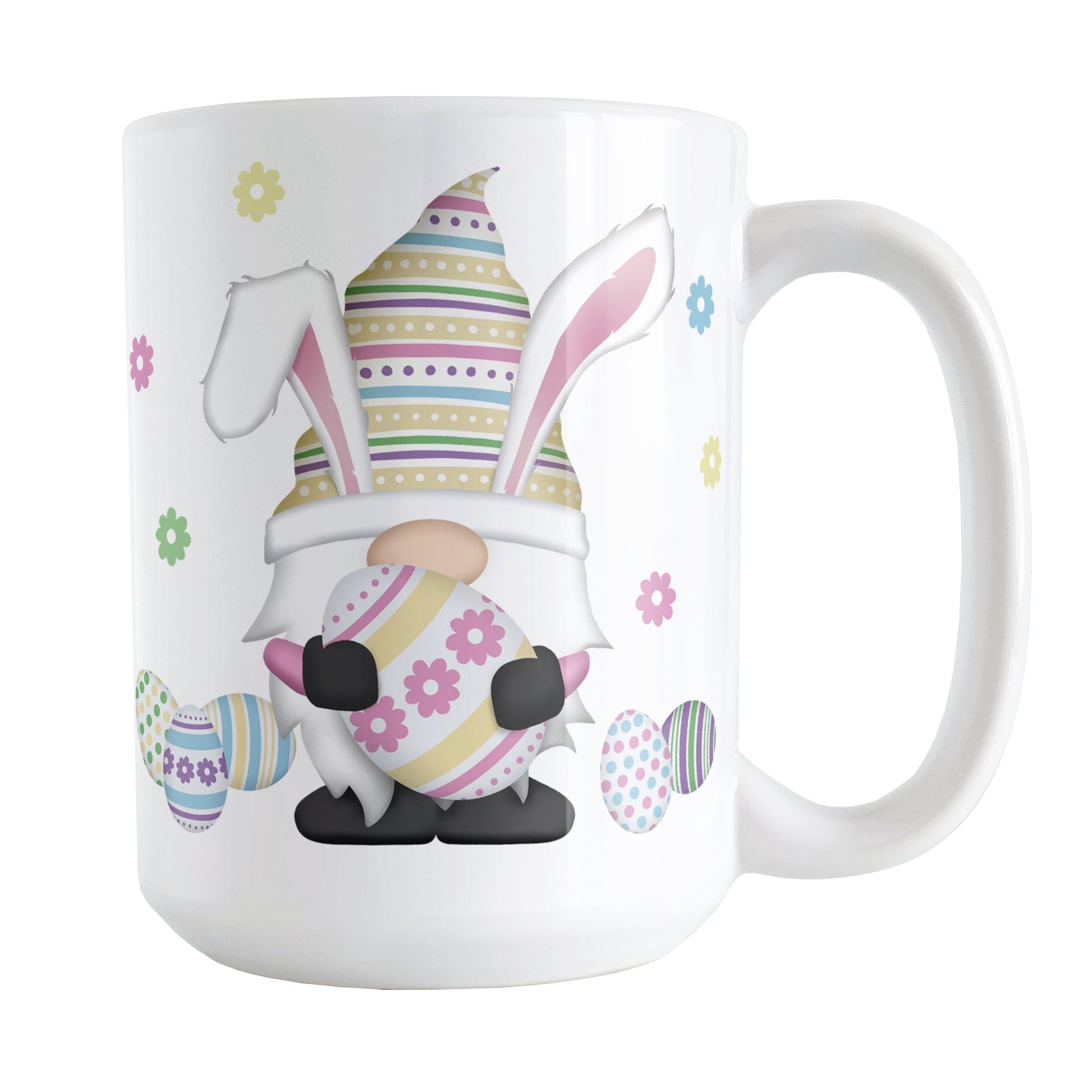 Easter Eggs Bunny Gnome Mug - 15oz