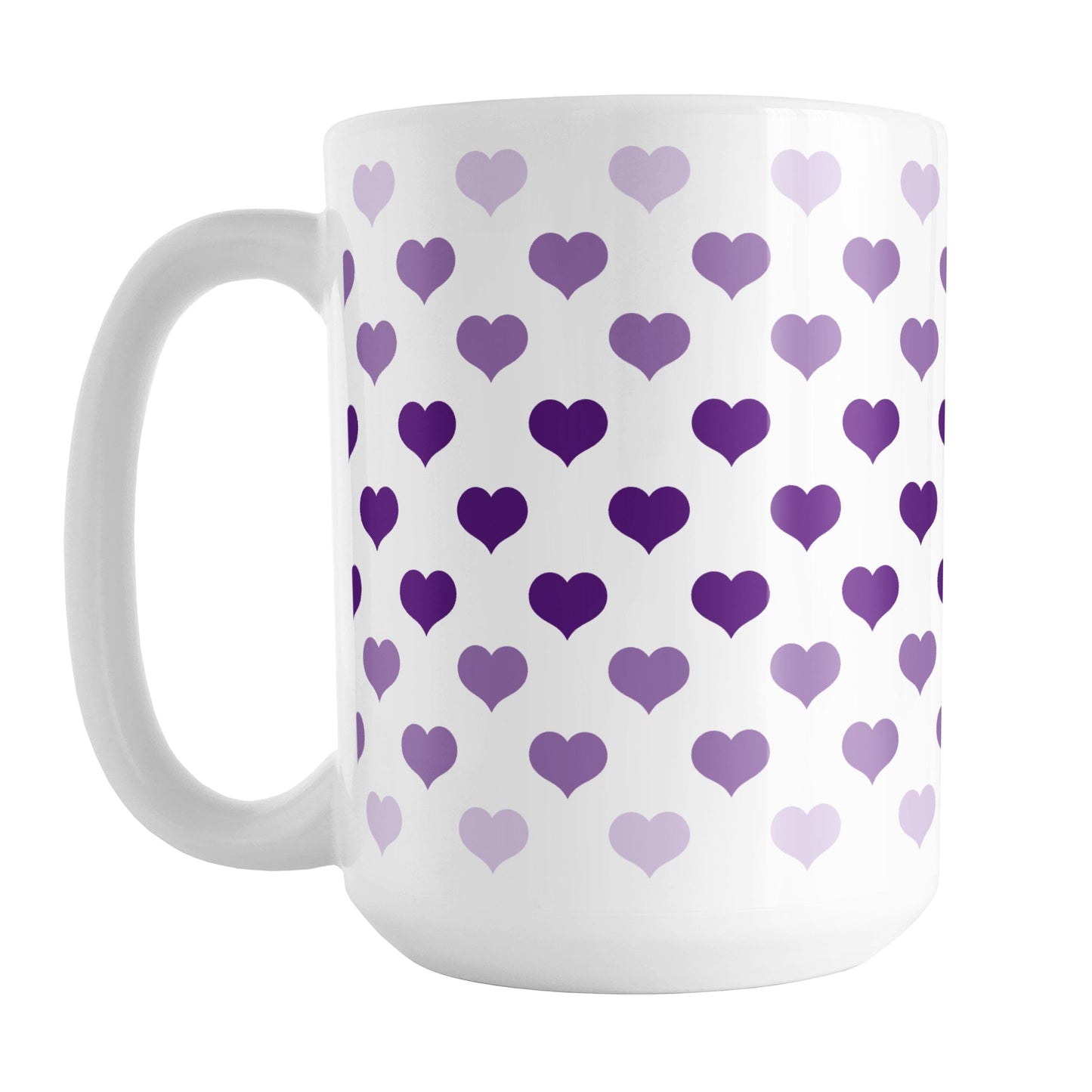 Hearts in Purple Mug at Amy's Coffee Mugs