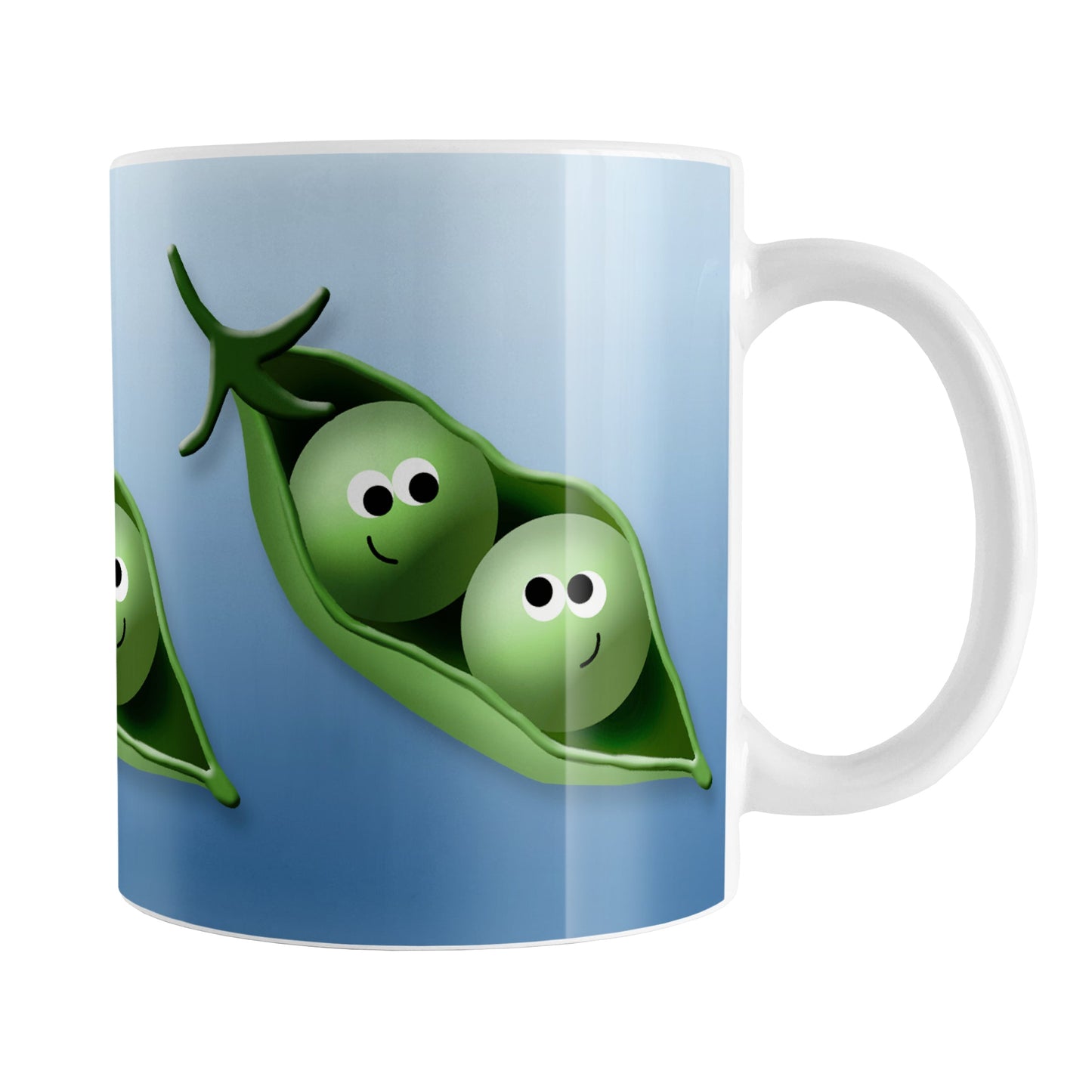 2 Peas in a Pod Blue Mug (11oz) at Amy's Coffee Mugs