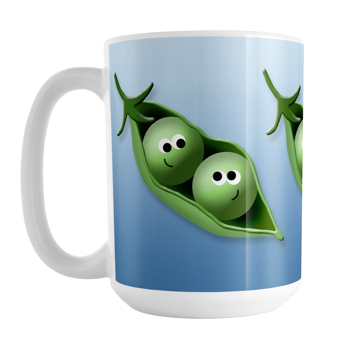 2 Peas in a Pod Blue Mug (15oz) at Amy's Coffee Mugs