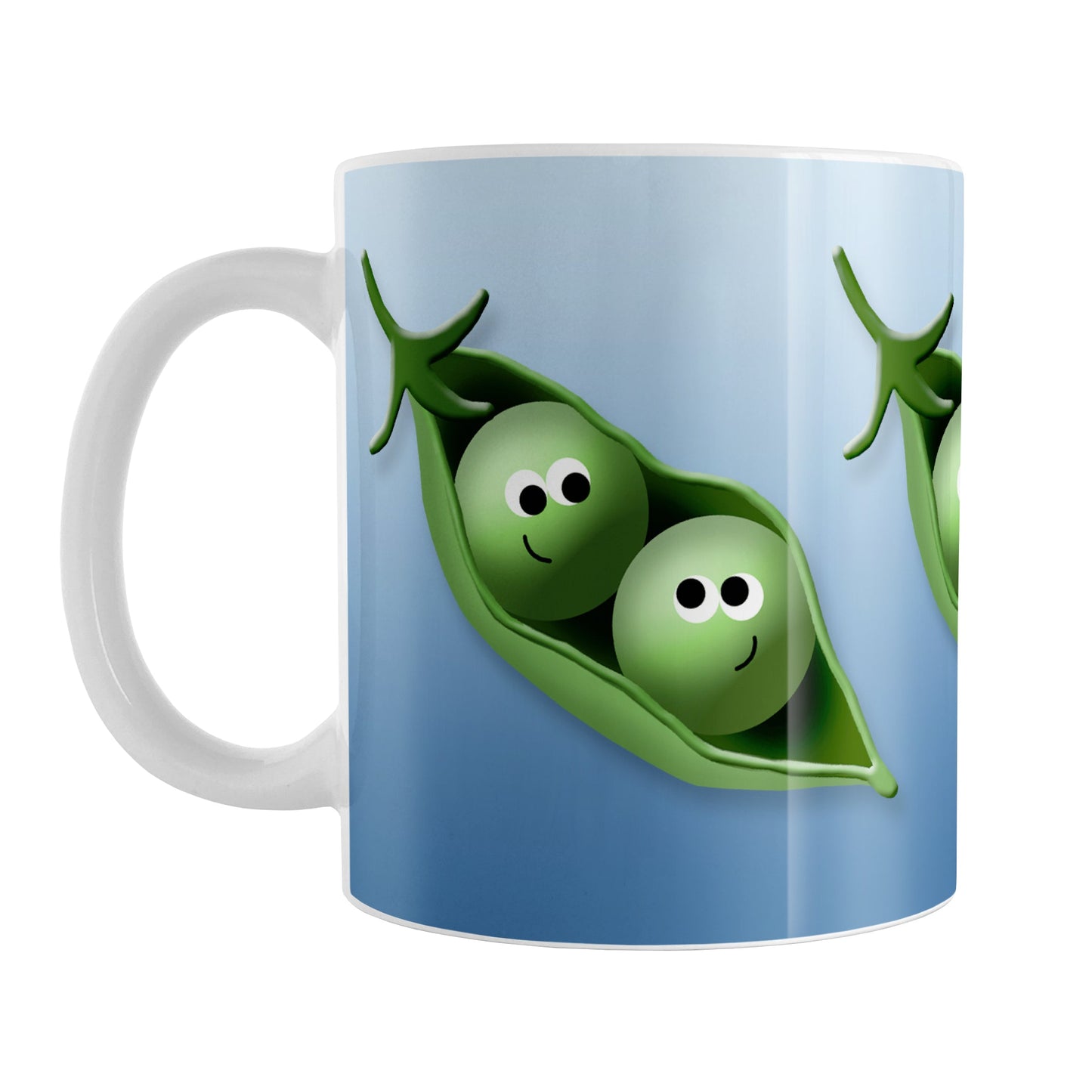 2 Peas in a Pod Blue Mug (11oz) at Amy's Coffee Mugs