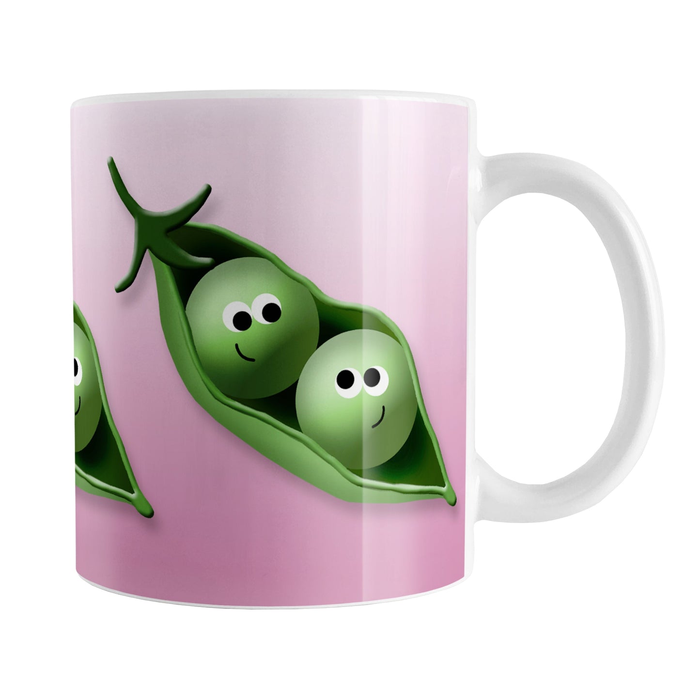 2 Peas in a Pod Pink Mug (11oz) at Amy's Coffee Mugs