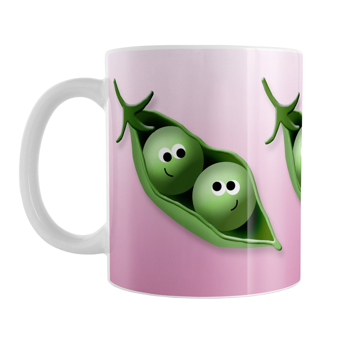 2 Peas in a Pod Pink Mug (11oz) at Amy's Coffee Mugs