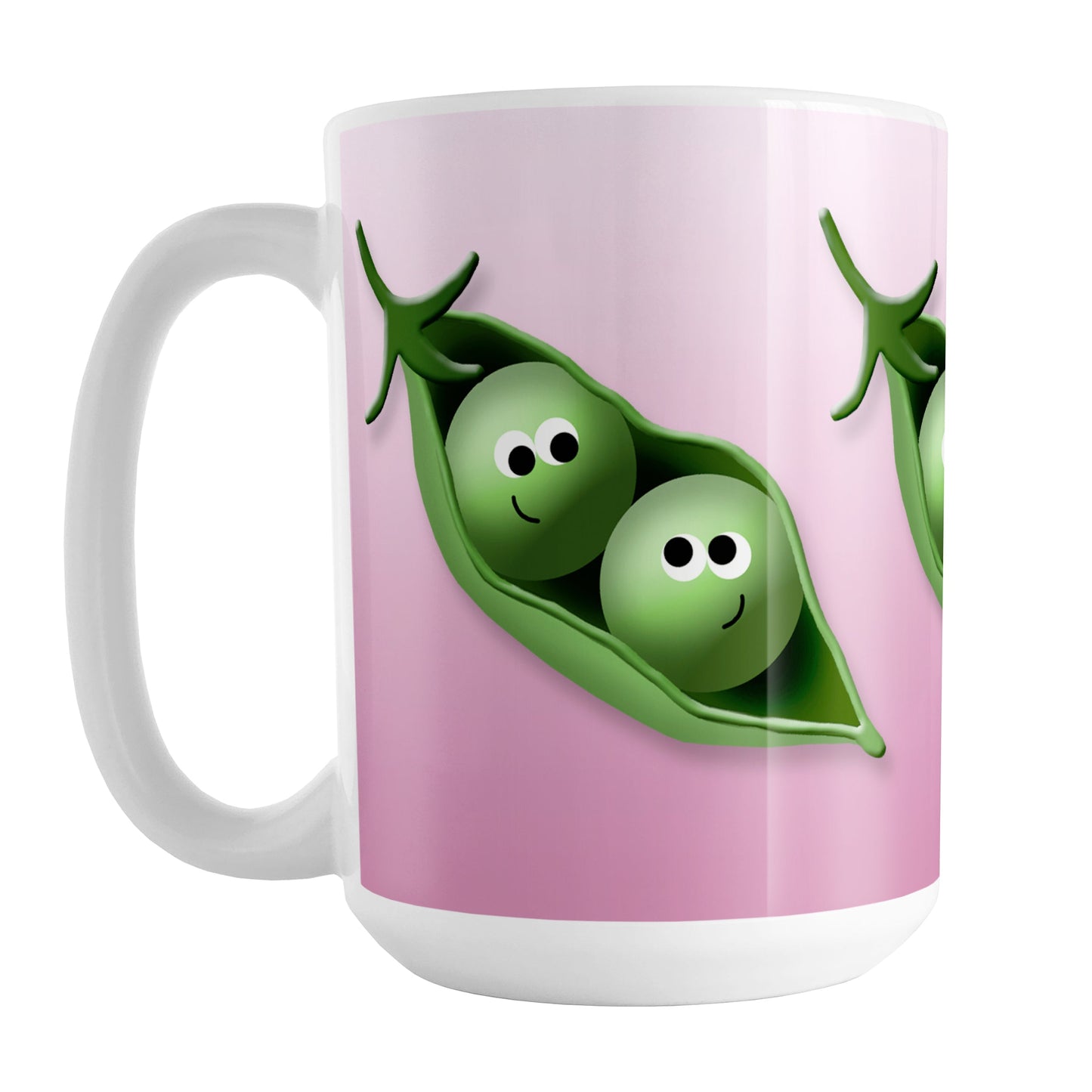 2 Peas in a Pod Pink Mug (15oz) at Amy's Coffee Mugs