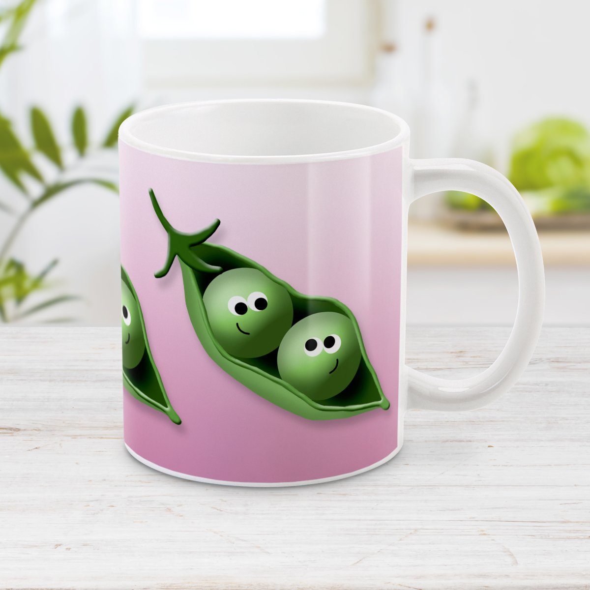 2 Peas in a Pod Pink Mug (11oz) at Amy's Coffee Mugs