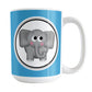 Adorable Blue Elephant Mug (15oz) at Amy's Coffee Mugs