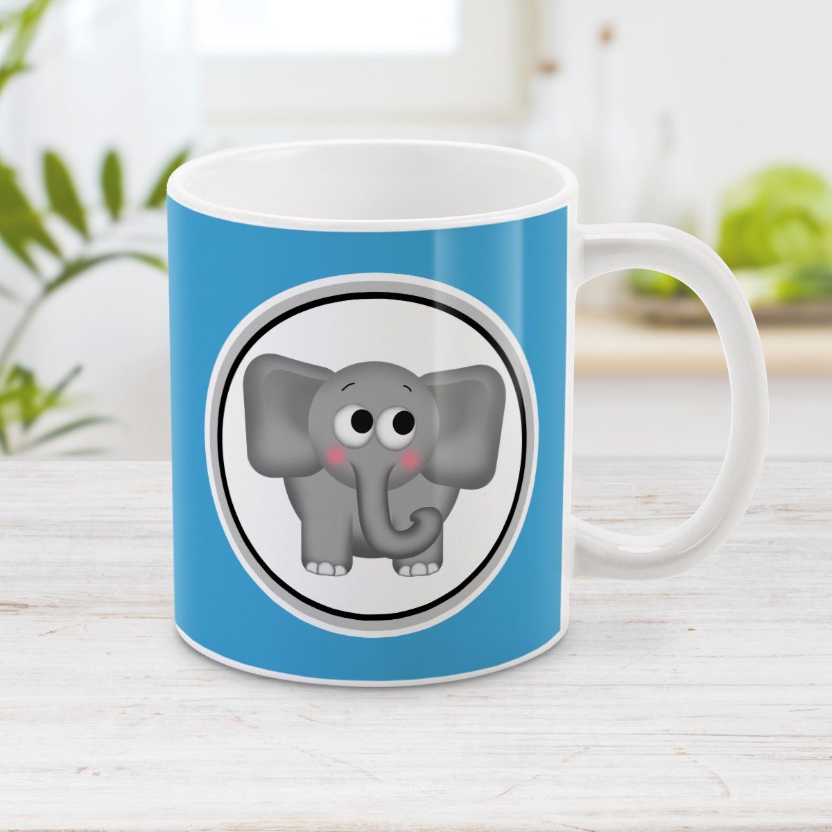Adorable Blue Elephant Mug at Amy's Coffee Mugs