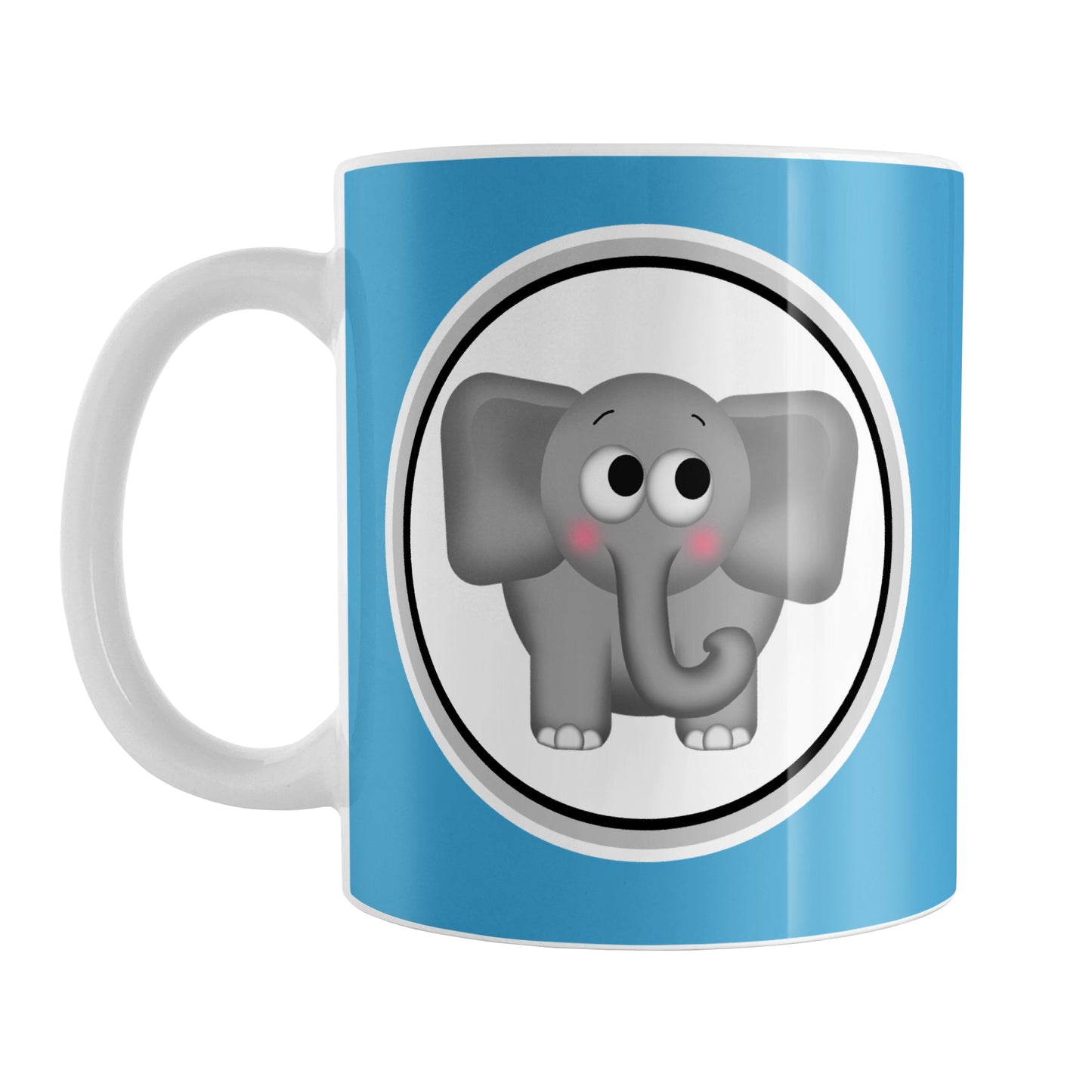 Adorable Blue Elephant Mug (11oz) at Amy's Coffee Mugs