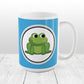Adorable Blue Frog Mug at Amy's Coffee Mugs
