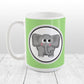 Adorable Green Elephant Mug at Amy's Coffee Mugs