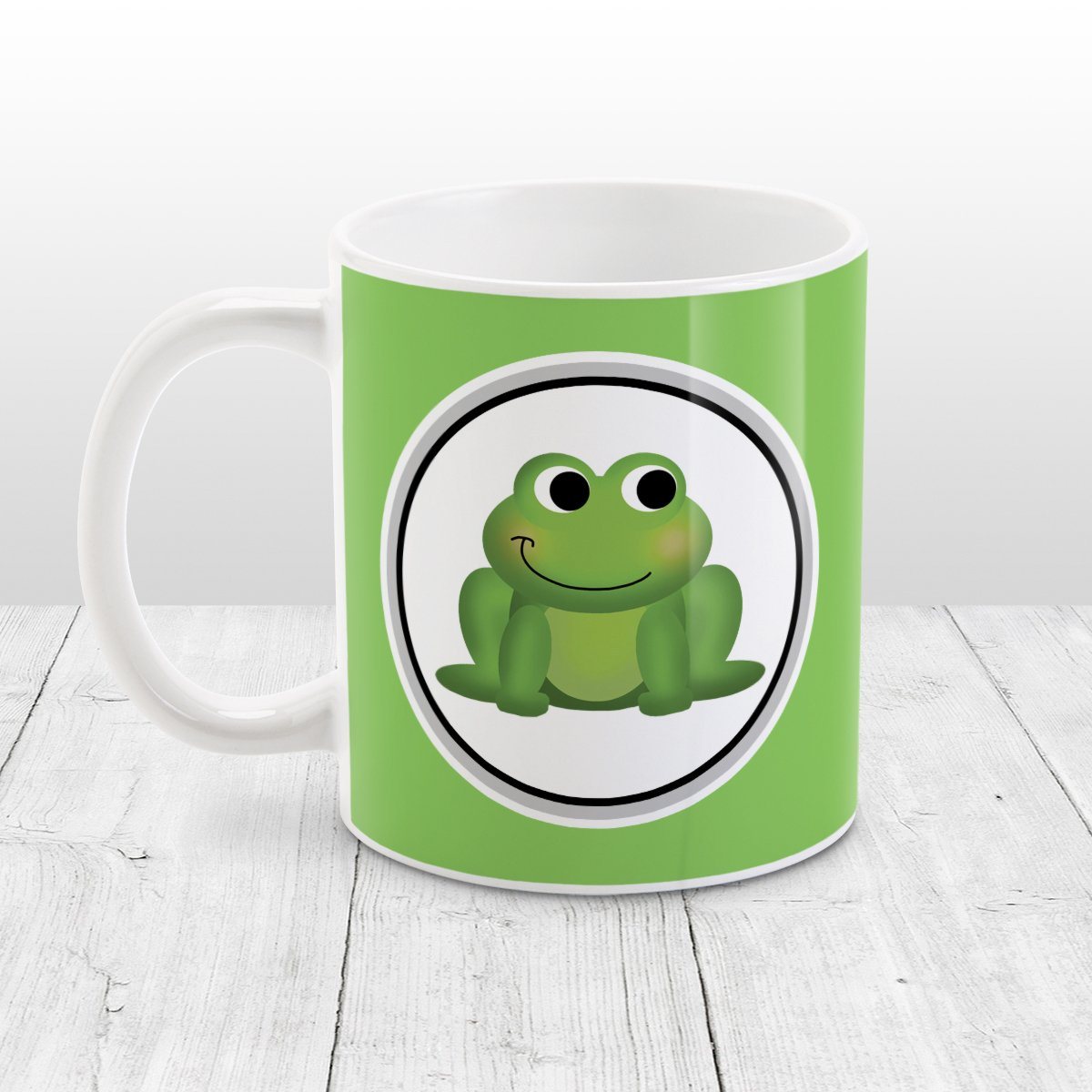 Adorable Green Frog Mug at Amy's Coffee Mugs