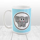Adorable Light Blue Elephant Mug at Amy's Coffee Mugs
