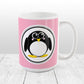 Adorable Penguin Pink Mug at Amy's Coffee Mugs