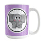 Adorable Purple Elephant Mug (15oz) at Amy's Coffee Mugs
