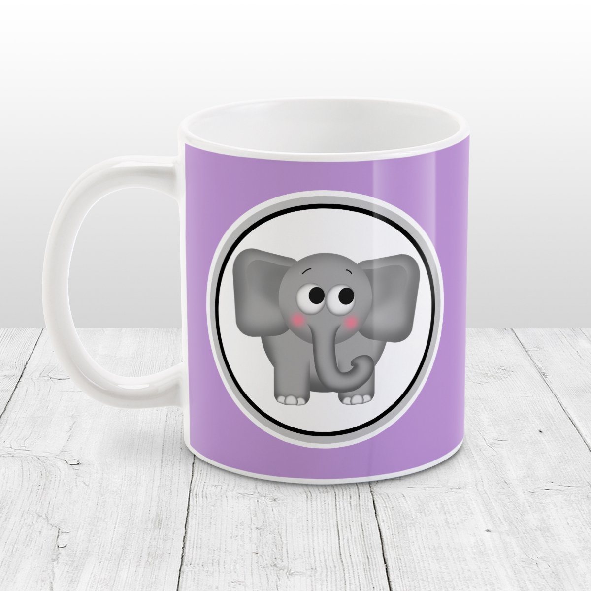Adorable Purple Elephant Mug at Amy's Coffee Mugs