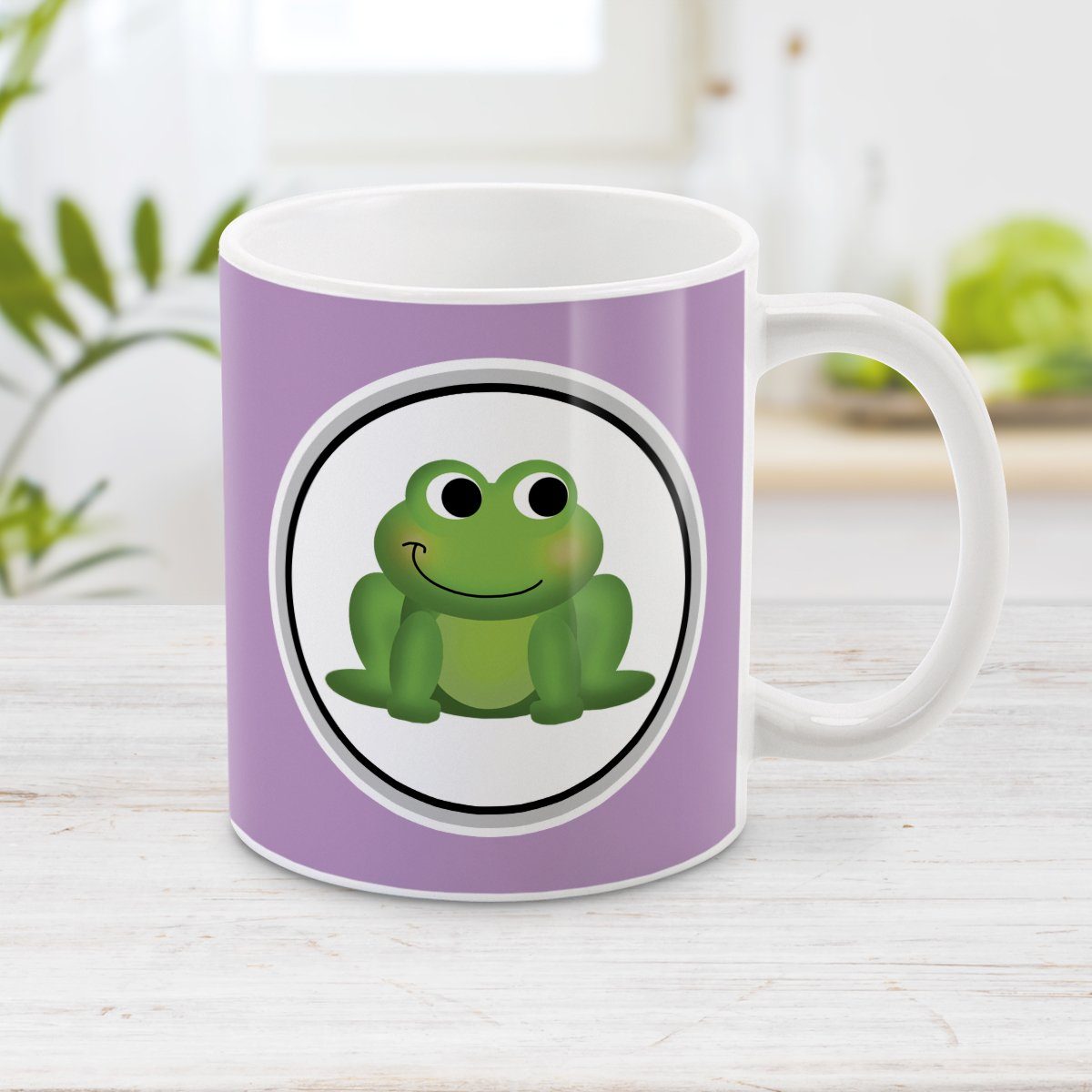 Adorable Purple Frog Mug at Amy's Coffee Mugs
