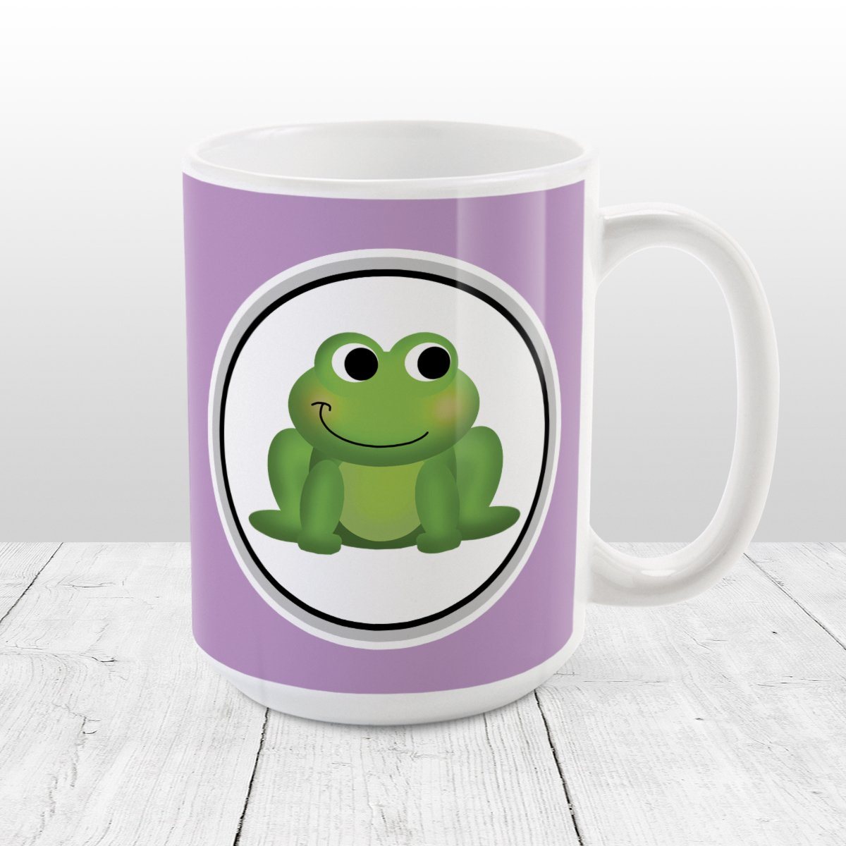 Adorable Purple Frog Mug at Amy's Coffee Mugs