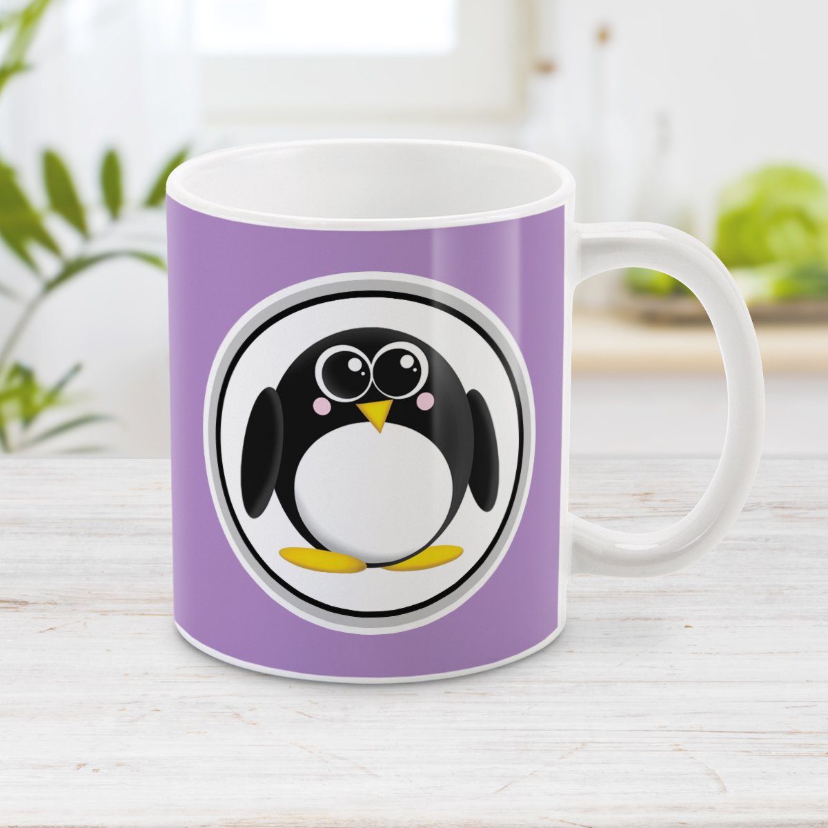 Purple Penguin Mug - Adorable Purple Penguin Mug at Amy's Coffee Mugs