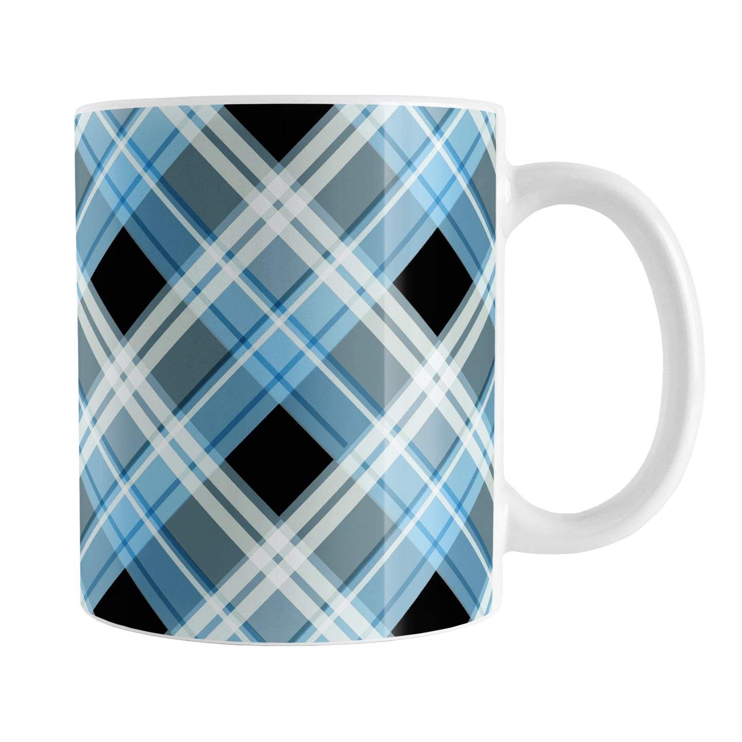 Alternative Blue Plaid Mug (11oz) at Amy's Coffee Mugs