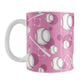 Baseball Themed Pattern - Pink Baseball Mug (11oz) at Amy's Coffee Mugs