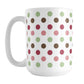 Berry Green Polka Dots Mug (15oz) at Amy's Coffee Mugs