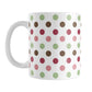 Berry Green Polka Dots Mug (11oz) at Amy's Coffee Mugs