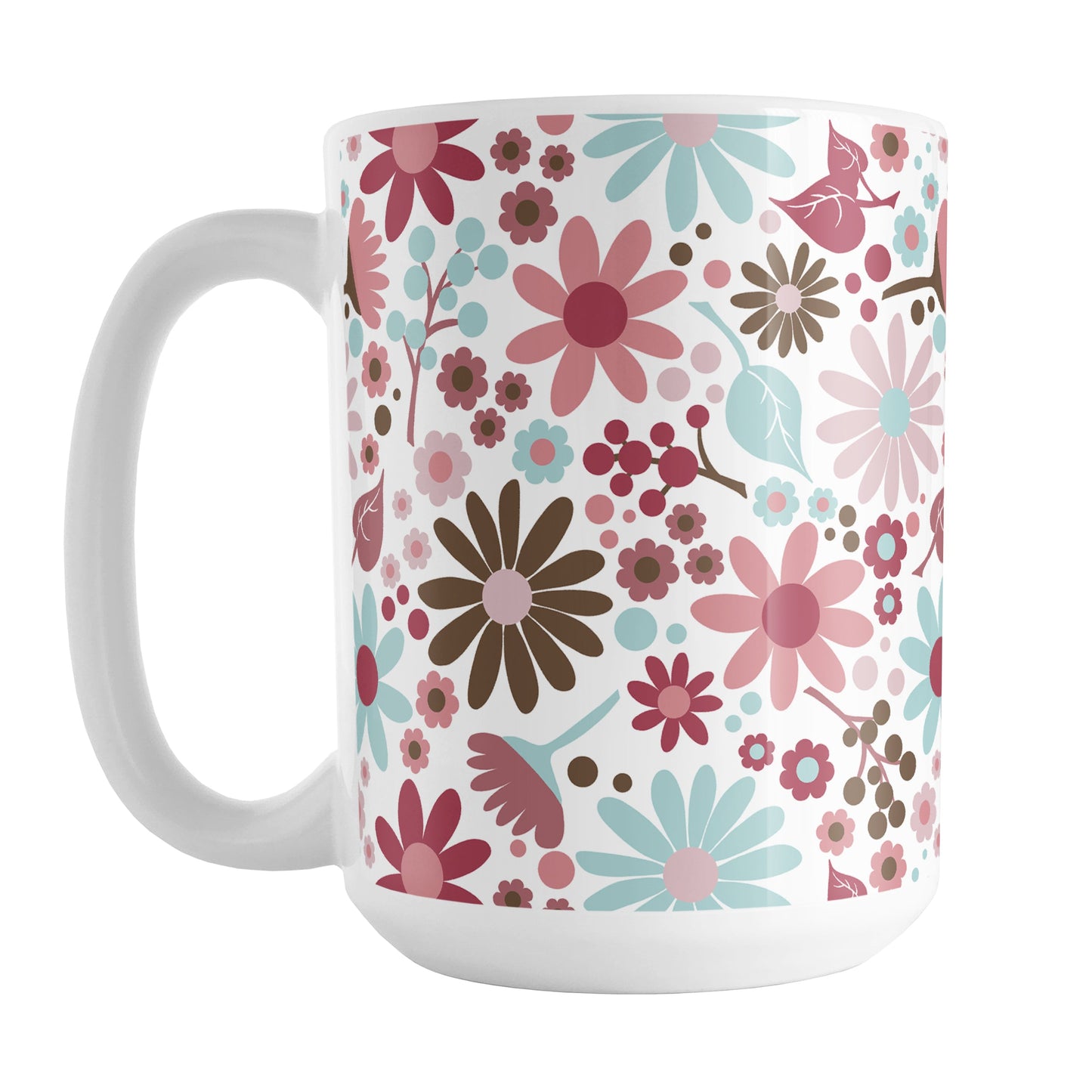 Berry Summer Flowers Mug (15oz) at Amy's Coffee Mugs