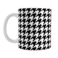 Black and White Houndstooth Mug (11oz) at Amy's Coffee Mugs