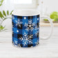 Blue and Black Buffalo Plaid Snowflake Mug (11oz) at Amy's Coffee Mugs