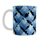Blue Fishing Plaid Pattern Mug (11oz) at Amy's Coffee Mugs