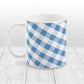 Blue Gingham Pattern Mug at Amy's Coffee Mugs
