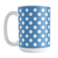 Blue Polka Dot Mug (15oz) at Amy's Coffee Mugs