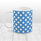 Blue Polka Dot Pattern Mug at Amy's Coffee Mugs
