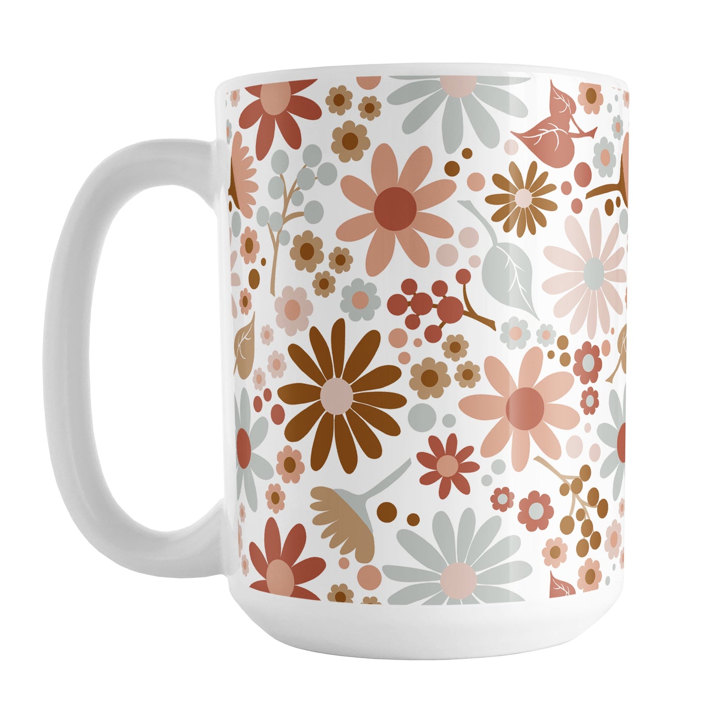 Boho Summer Flowers Mug (15oz) at Amy's Coffee Mugs