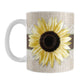 Burlap and Lace Brown Sage Sunflower Mug (11oz) at Amy's Coffee Mugs
