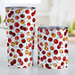 Cherries Tumbler Cups (20oz or 10oz) at Amy's Coffee Mugs. Stainless steel tumbler cups designed with different types of cherries in a pattern that wraps around the cups. Photo shows both sized cups next to each other. 