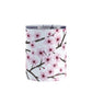 Cherry Blossom Tumbler Cup (10oz) at Amy's Coffee Mugs. A stainless steel insulated tumbler cup designed with a pattern of pink cherry blossom flowers on branches that wraps around the cup.