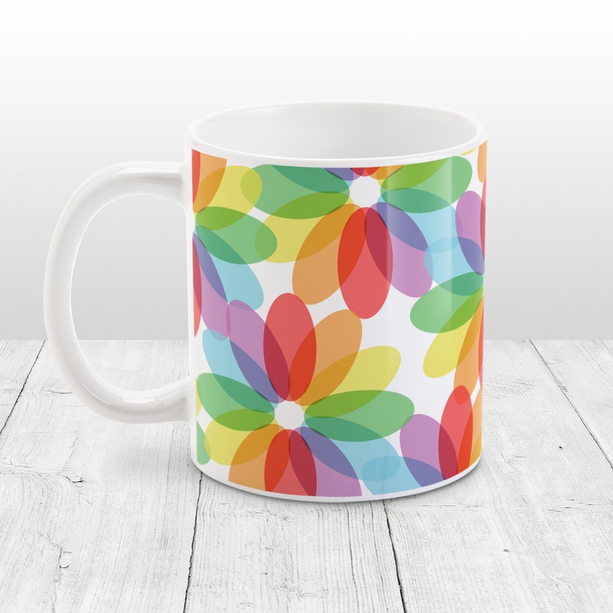 Color Lovers Rainbow Flower Mug at Amy's Coffee Mugs