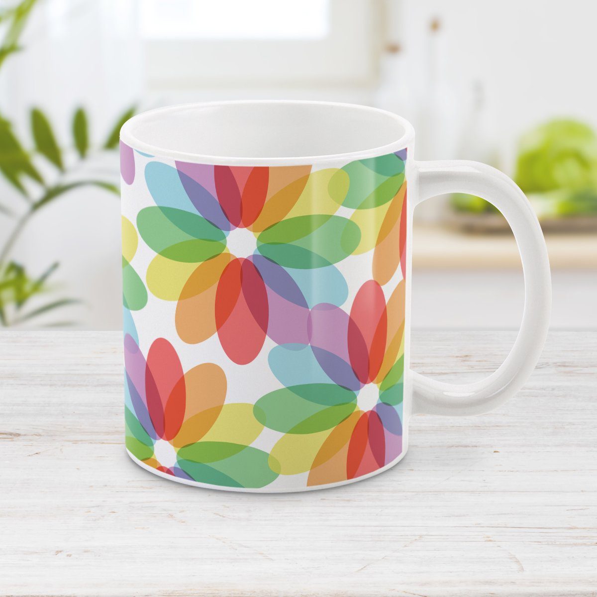 Color Lovers Rainbow Flower Mug at Amy's Coffee Mugs