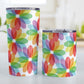 Color Lovers Rainbow Flower Tumbler Cup (20oz and 10oz, stainless steel insulated) at Amy's Coffee Mugs