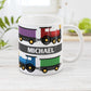 Colorful Locomotive - Personalized Train Mug at Amy's Coffee Mugs