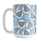 Cute Blue Elephant Pattern Mug (15oz) at Amy's Coffee Mugs