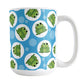 Cute Blue Frog Pattern Mug (15oz) at Amy's Coffee Mugs