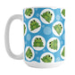 Cute Blue Frog Pattern Mug (15oz) at Amy's Coffee Mugs