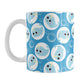 Cute Blue Narwhal Bubble Pattern Mug (11oz) at Amy's Coffee Mugs