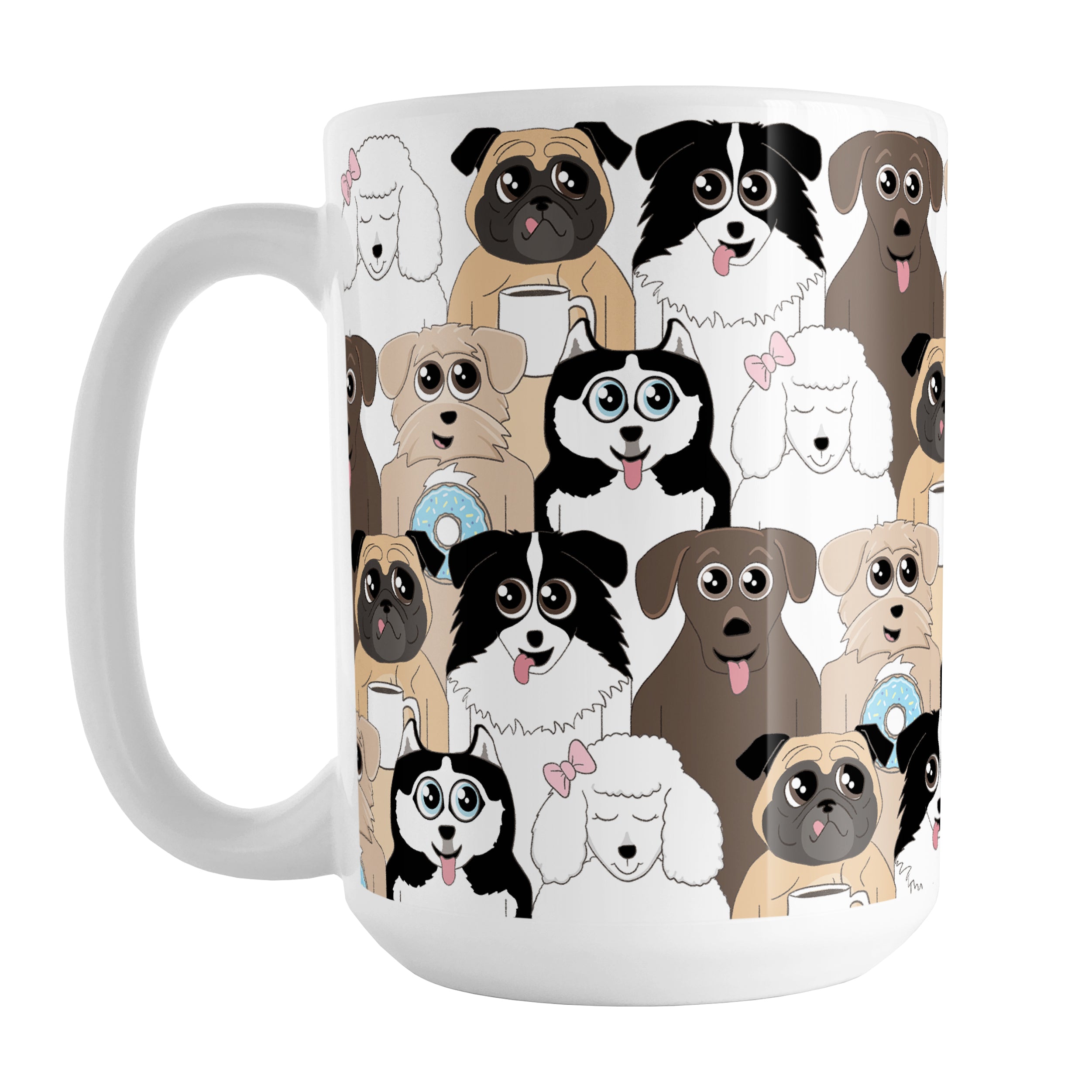 Cute Dog Stack Pattern Mug | Fun Gift for Dog Lovers