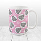 Cute Elephant Pattern Pink Mug at Amy's Coffee Mugs