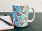 Cute Elephant Pattern - Turquoise Elephant Mug at Amy's Coffee Mugs